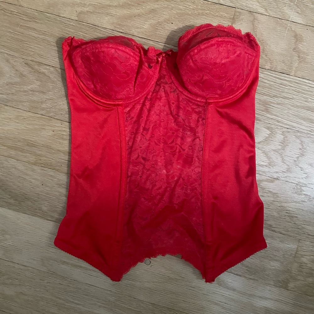 Red corset top